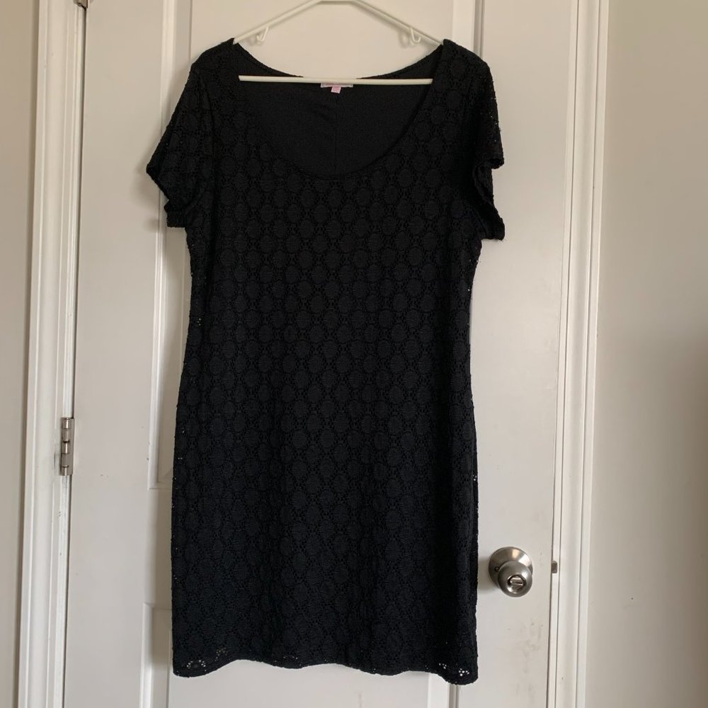 Isaac Mizrahi Lace Black Dress Size XXl